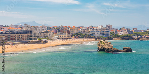 Fototapeta Naklejka Na Ścianę i Meble -  Biarritz city and its beaches of the Atlantic ocean, France
