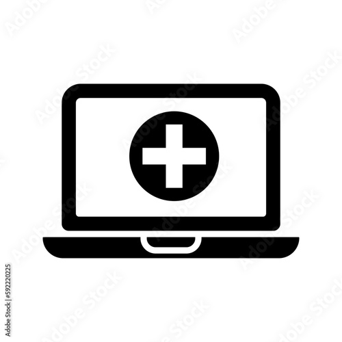 illustration of online medical services icon vector