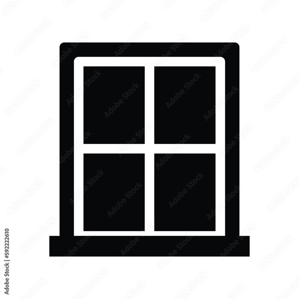 window solid icon illustration vector graphic
