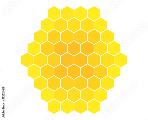 Bee honeycomb symbol isolated on white background.