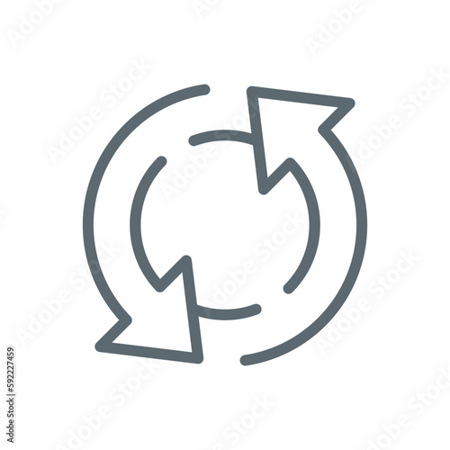 change, retry button concept illustration line icon design editable vector eps10