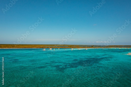 Fototapeta Naklejka Na Ścianę i Meble -  Aerial view of the Cozumel island, Quintana Roo, Mexico