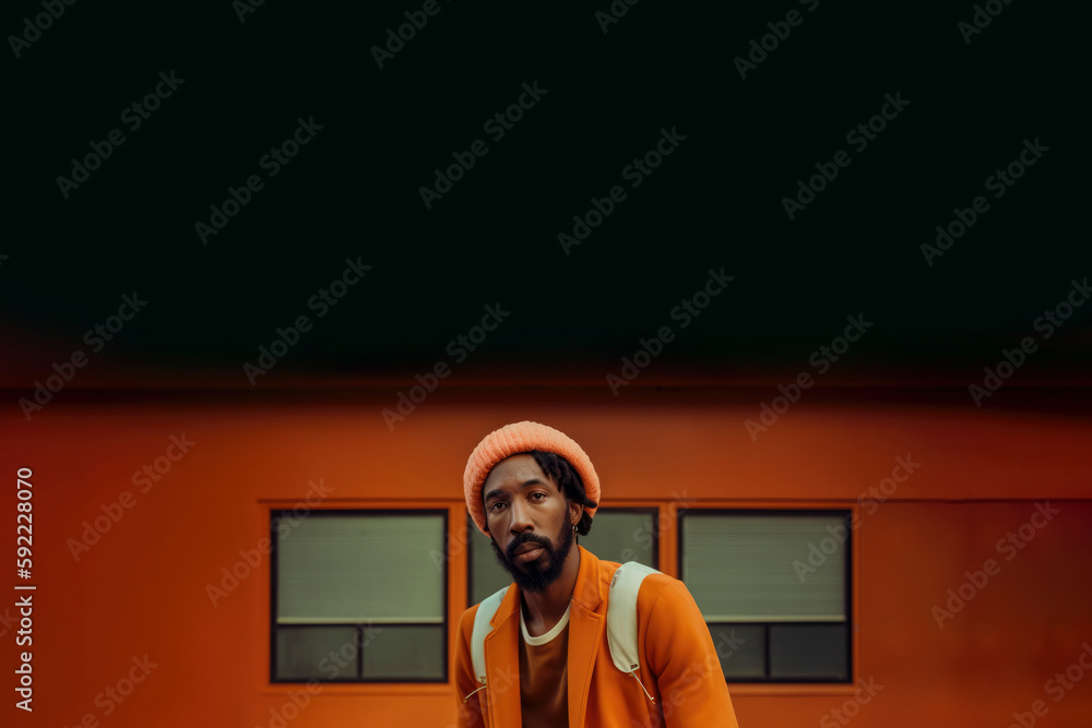 Portrait of a African American Man. AI illustration. Portrait of a African American Man. AI illustration.