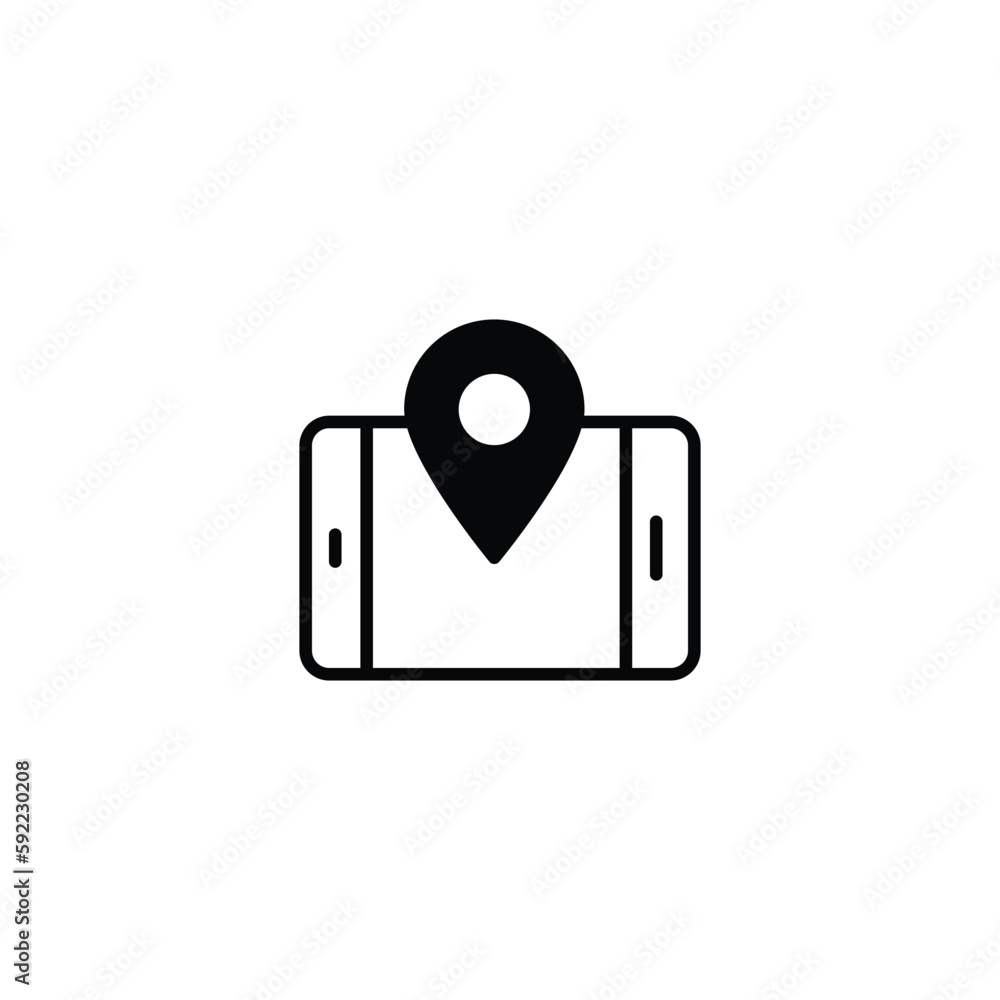 Location icon design with white background stock illustration Location icon design with white background stock illustration