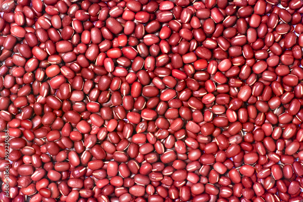 Red bean (red mung beans or azuki bean) seeds texture background. Top view. Red bean (red mung beans or azuki bean) seeds texture background. Top view.