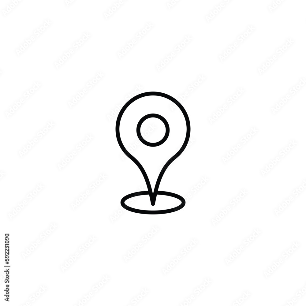 Location icon design with white background stock illustration Location icon design with white background stock illustration