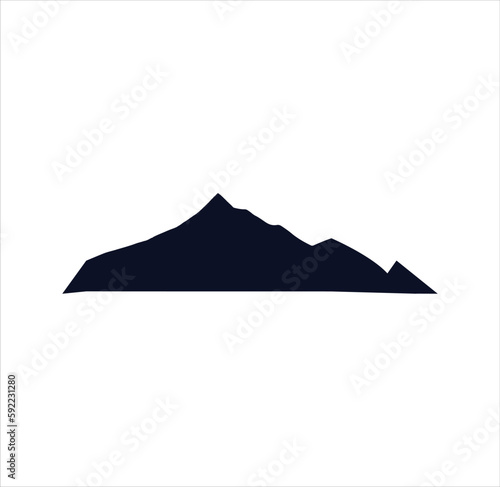 A beautiful mountain silhouette vector art.
