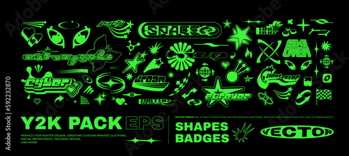Vector Graphic Assets Set. Bold modern Shapes.