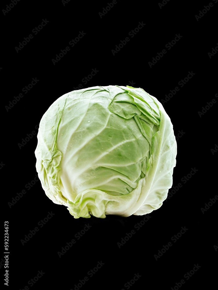 Cabbage isolated on a black background Cabbage isolated on a black background
