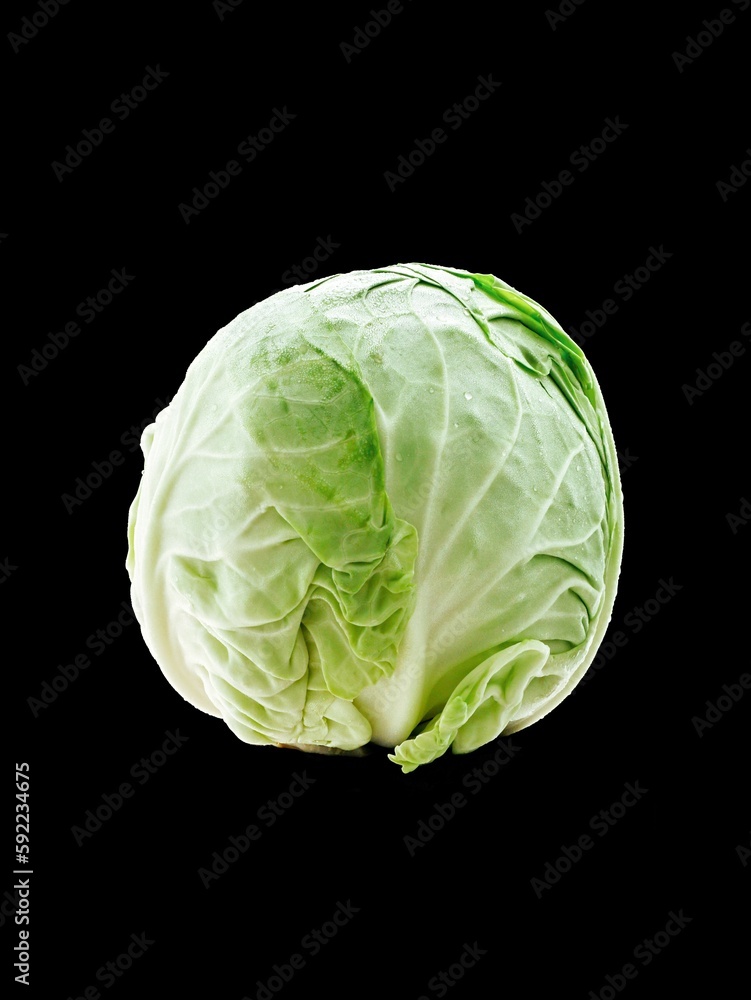 Cabbage isolated on a black background Cabbage isolated on a black background