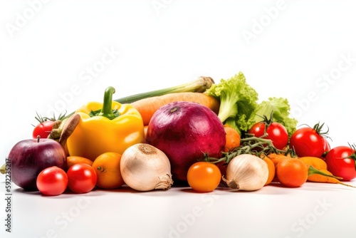 Vegetables on White Background