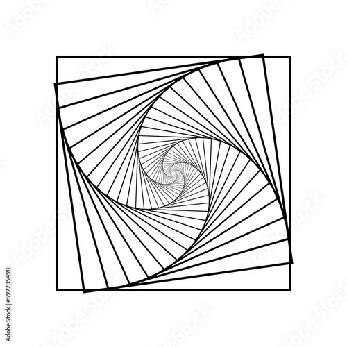 geometric shape with lines on white background
