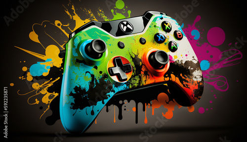Wallpaper background style graffiti xbox controller