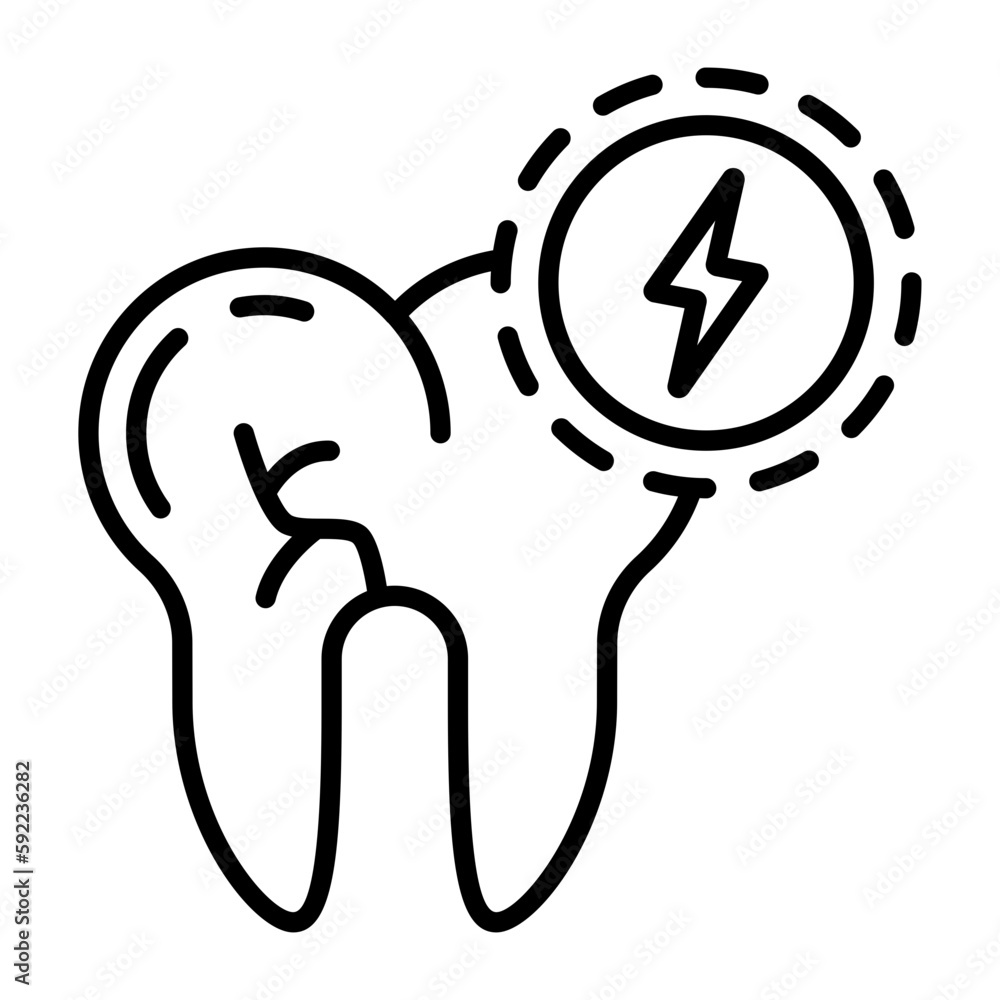 throbbing pain in teeth concept, pulsating tooth Pain vector icon design, Dentistry symbol,Health Care sign, Dental instrument stock illustration throbbing pain in teeth concept, pulsating tooth Pain vector icon design, Dentistry symbol,Health Care sign, Dental instrument stock illustration