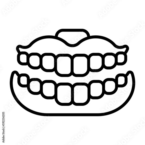 Removeable Fixed prosthodontics concept, teeth alginate impression vector icon design, Dentistry symbol,Health Care sign, Dental instrument stock illustration 