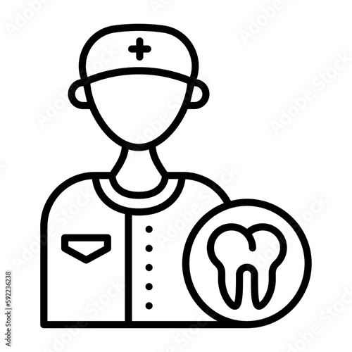 Oral and Maxillofacial Surgeon concept, apical microsurgery vector icon design, Dentistry symbol,Health Care sign, Dental instrument stock illustration 
