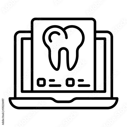 Scanning Teeth concept, Cone Beam Computed Tomography vector icon design, Dentistry symbol,Health Care sign, Dental instrument stock illustration  photo