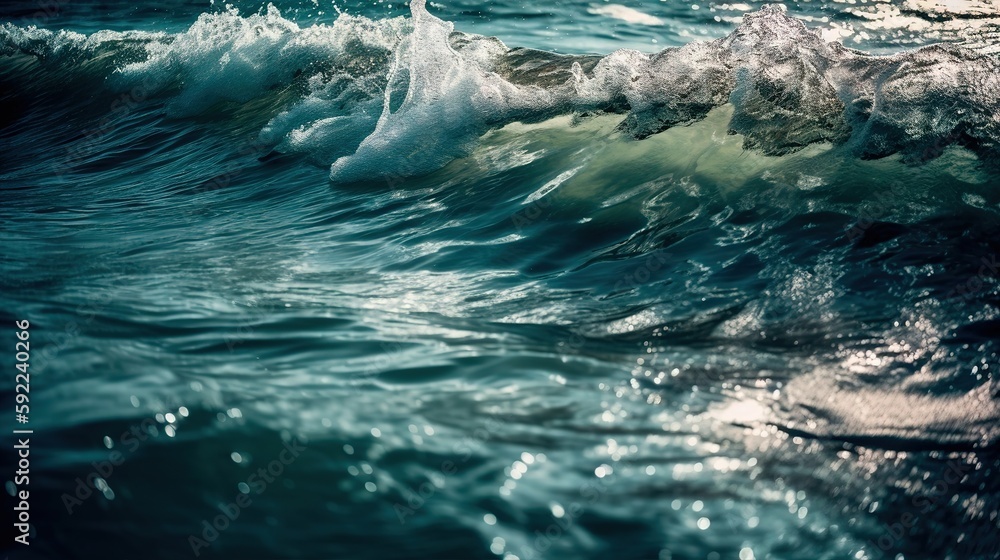 ocean wave background created with Generative AI ocean wave background created with Generative AI