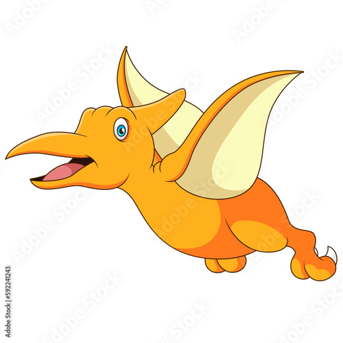 Cute pteranodon cartoon Vector illustration