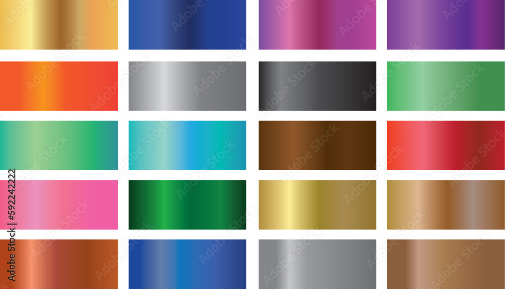 Digital  basic colors scheme palette with gradient effect