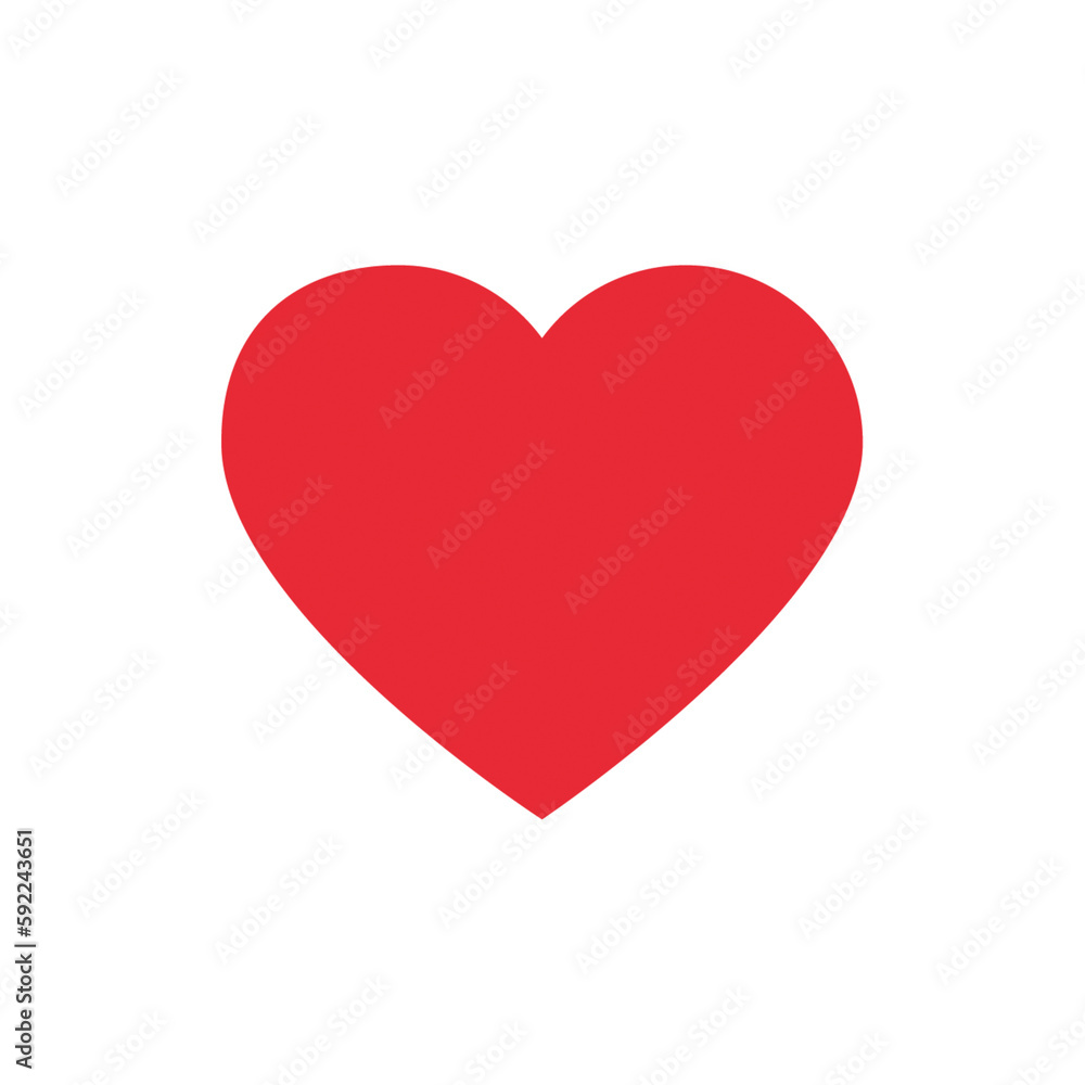 Like button icon isolated on white background. Like icon. Red heart sign. Heart symbol. Reaction symbol for mobile app, ui, ux, web design