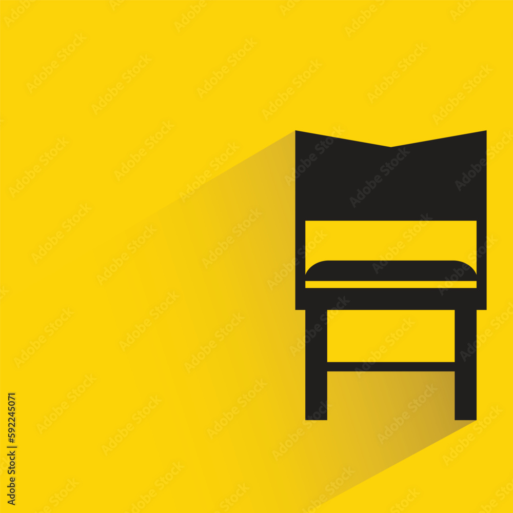 chair with shadow on yellow background chair with shadow on yellow background