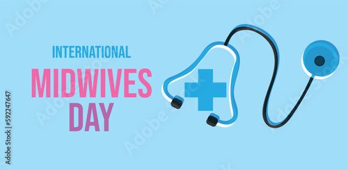 International Midwives Day. Template for background, banner, card, poster. 