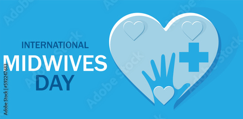 International Midwives Day. Template for background, banner, card, poster. 