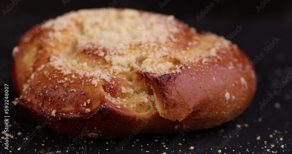 soft fresh bun with coconut filling, fresh sweet wheat pastries with coconut filling with cream soft fresh bun with coconut filling, fresh sweet wheat pastries with coconut filling with cream