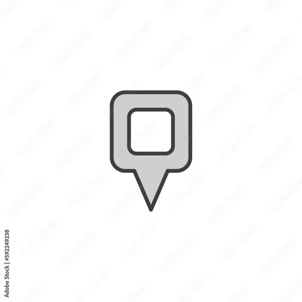 Location Pin icon design with white background stock illustration Location Pin icon design with white background stock illustration