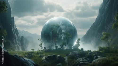 Green Earth Day Fantasy Concept Cinematic Nature Scene With Generative AI Technology