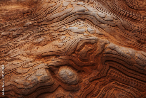 A close up of a rock with a rough texture and lines. AI generation