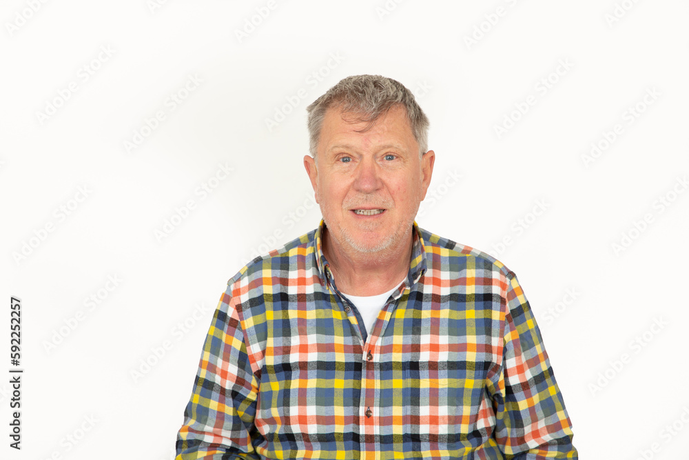 smiling positive looking senior man isolated on white smiling positive looking senior man isolated on white