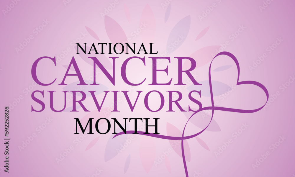  National Cancer survivors day is observed every year in June. banner design template Vector illustration background design.