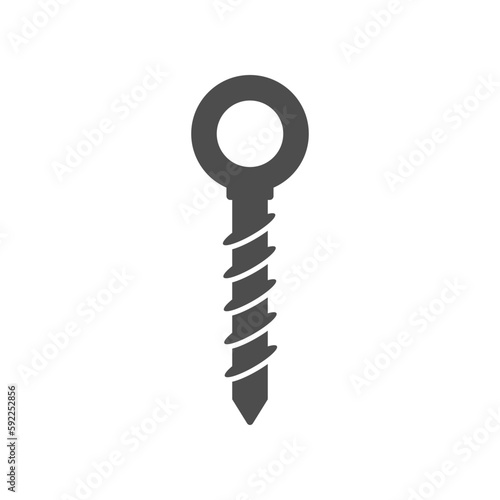 Eye screw line outline icon