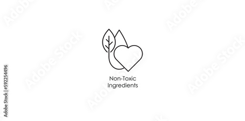 non toxic ingredients icon vector illustration 