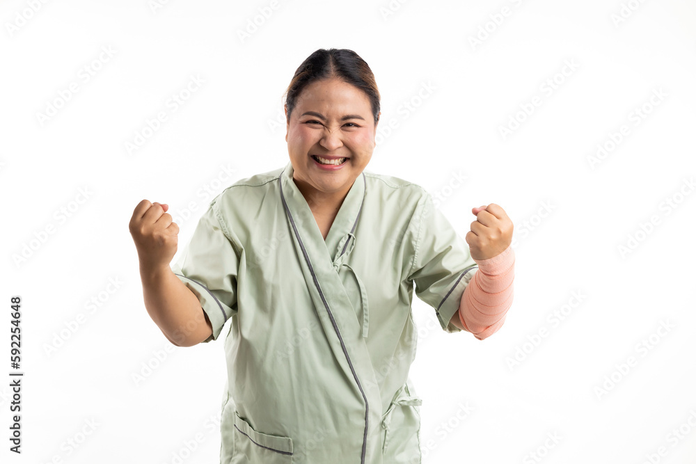 excited screaming Asian female. Happy smiling asian women patient on white background. Fat and overweight obese woman excited screaming Asian female. Happy smiling asian women patient on white background. Fat and overweight obese woman