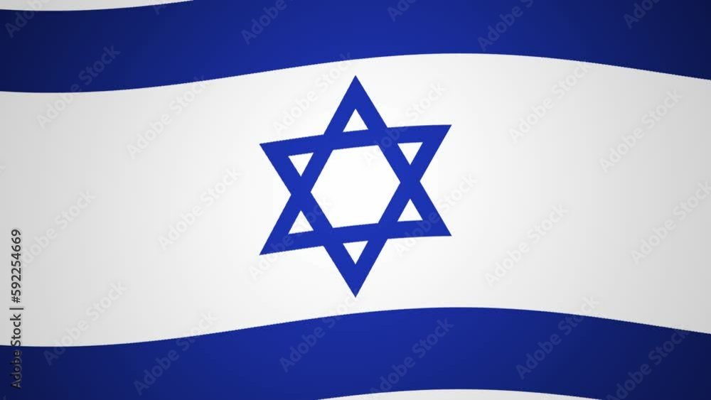 Israel Waving Flag Looping Animation Background Israel Waving Flag Looping Animation Background