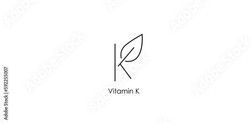Vitamin K Icon - A Simple and Versatile Vector Illustration for Nutrition and Health Designs