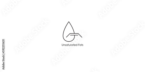 Unsaturated Fats Icon - A Simple and Versatile Vector Illustration for Nutrition and Health Designs
