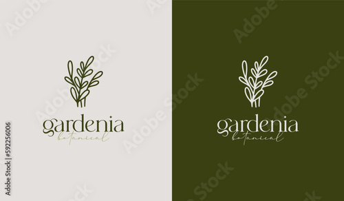 Leaf Flower Tree monoline. Universal creative premium symbol. Vector sign icon logo template. Vector illustration