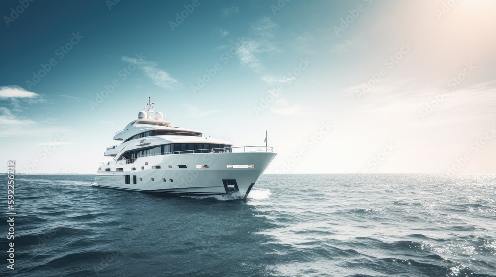 Luxury yacht in the sea Luxury yacht in the sea