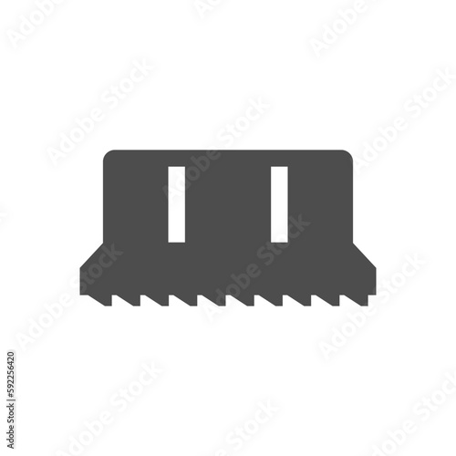 Hexagon flange nut line icon