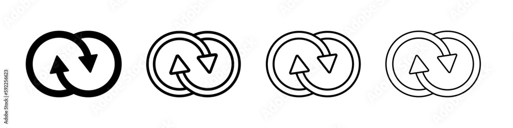 Synergy vector flat icons Synergy vector flat icons
