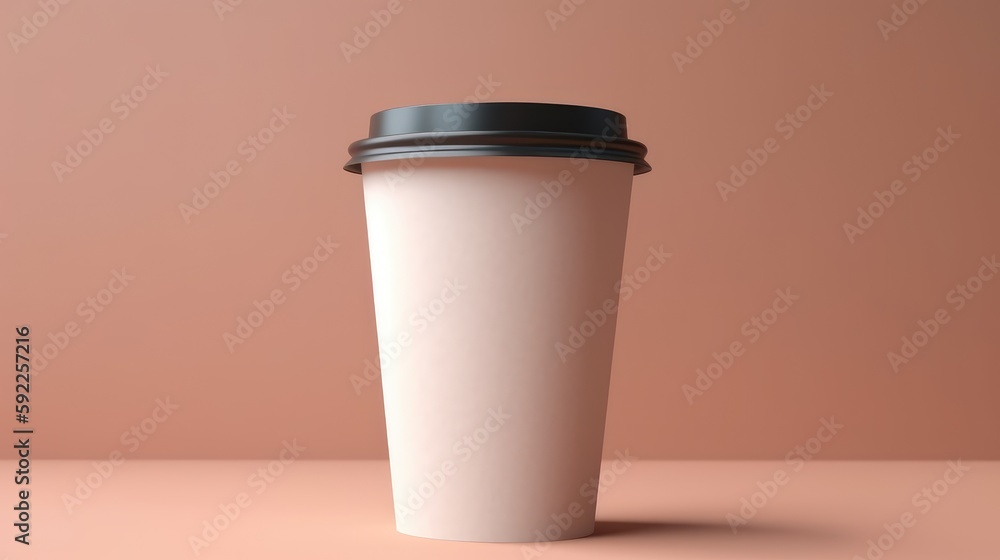 Coffee cup mock up on solid color background Coffee cup mock up on solid color background