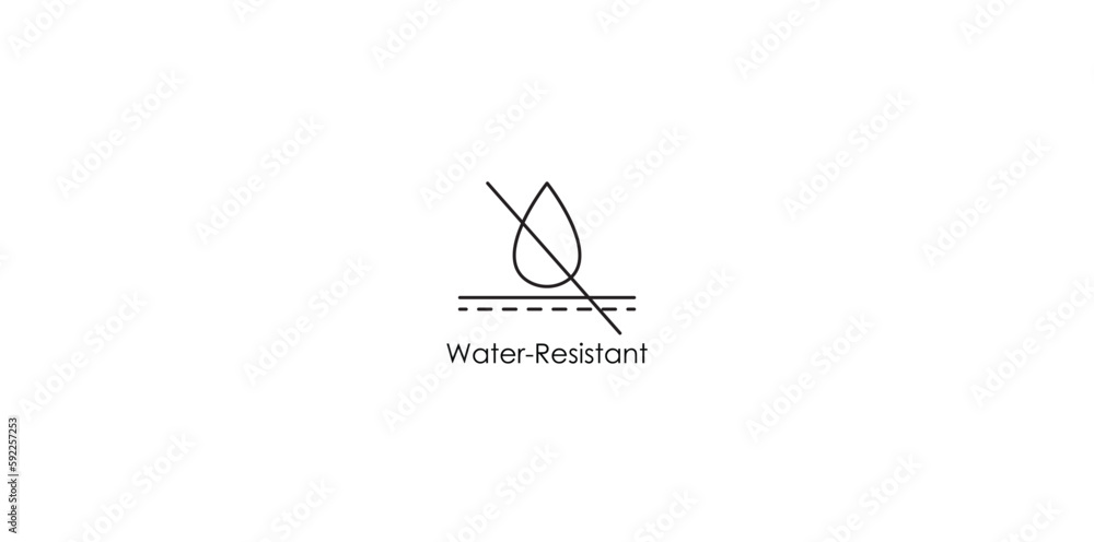 Water-Resistant Icon - A Durable and Versatile Vector Illustration for Outdoor and Active Designs Water-Resistant Icon - A Durable and Versatile Vector Illustration for Outdoor and Active Designs