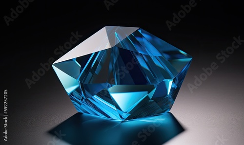 Transparent glass magnifies the brilliance of diamonds Creating using generative AI tools