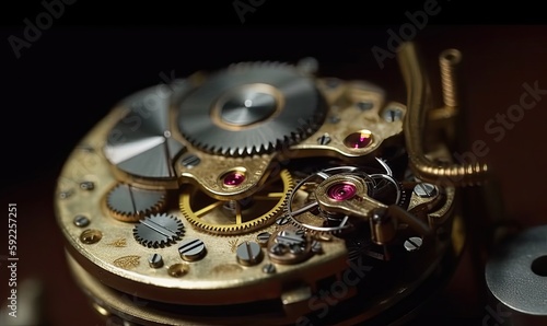 Vintage watch gears expertly serviced and repaired to perfection Creating using generative AI tools