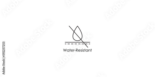 Water-Resistant Icon - A Durable and Versatile Vector Illustration for Outdoor and Active Designs