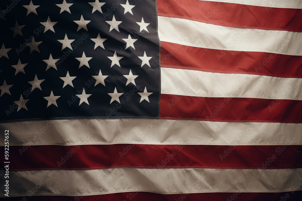 Fototapeta premium USA flag patriotic background. Digitally generated AI image